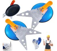Precise Suction Cup Tile Opening Positioning Fixer, Ceramic Tiles Hole Locator, Adjustable Tile Hole Locator Tool with Vacuum Base, Dry Drilling Guide for Ceramic Glass and Porcelain Tiles(2Pcs)