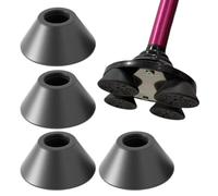 Precise Threaded Quad Fit Crutch Tips 4 Pieces Walker Leg Feet Covers