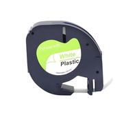 PrecisGear 10/20/30/50 pezzi 91331 91201 Nastro for etichette in plastica multicolore da 12 mm compatibile con nastro di carta for etichette LT100H LT-100T(White-30pcs)