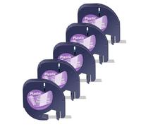 PrecisGear 3/5/10 pezzi di nastri Letra Tag da 12 mm in plastica for etichette compatibili con A16952 A16951 A12267 for etichettatrice QX50(5PK Clear-Plastic)