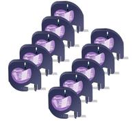 PrecisGear 3/5/10 pezzi di nastri Letra Tag da 12 mm in plastica for etichette compatibili con A16952 A16951 A12267 for etichettatrice QX50(10PK Clear-Plastic)