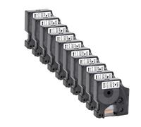 PrecisGear 5/10 pezzi 12mm D1 Nastro 45013 45010 45018 45024 Nastro for etichette compatibile LabelManager 160 280 Etichettatrice COLORPOP(10PK Black on White)