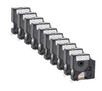 PrecisGear 5 10pc compatibili D1 45013 45018 45010 12mm Etichetta nastro nero su lavori gialli bianchi con etichetta 160 280 stampante etichetta per la parte numero D1(10PK White on Clear)