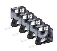 PrecisGear 5 10pk A18483 Compatibile con etichette poliestere permanenti 18482 18483 18484 nero su nastro bianco per 3000 4200 5000 A18483(12mm4PK Black on White)