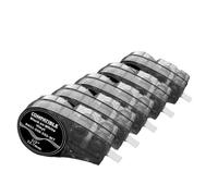 PrecisGear Compatibile con il nastro serie M21 M21 750 595 Nero su bianco/giallo/arancione/rosso Etichettatura adesiva for interni/esterni(5pk M21-500-595-WT)