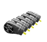 PrecisGear Compatibile con il nastro serie M21 M21 750 595 Nero su bianco/giallo/arancione/rosso Etichettatura adesiva for interni/esterni(5pk M21-375-595-YL)