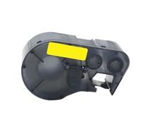 PrecisGear Compatibile con la stampante collegata a nastro for etichette BMP-41/51/53-PC MC1 1000 595 25,4 mm x 7,6 m MC1-1000-595(1PK Black-on-Yellow)