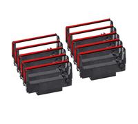 PrecisGear Compatibile con nastro di stampa a inchiostro 10/20 pezzi for ERC30 ERC34 ERC38 TM-U220PD U230 U210A TM-U370 U300C M188B M188D(Red Black-10pcs)
