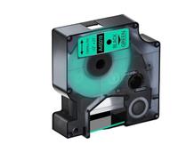 PrecisGear Nastro laminato da 12 mm compatibile con le stampanti Label Manager 100 400 280 450D 220P D1 45013 45021 45010(12mm Black on green)
