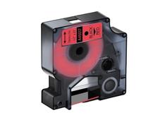 PrecisGear Nastro laminato da 12 mm compatibile con le stampanti Label Manager 100 400 280 450D 220P D1 45013 45021 45010(12mm Black on red)