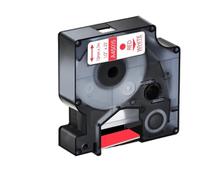 PrecisGear Nastro laminato da 12 mm compatibile con le stampanti Label Manager 100 400 280 450D 220P D1 45013 45021 45010(12mm Red on white)