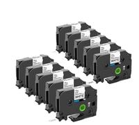 PrecisGear Tape etichetta da 10 pcs 12mm 231 compatibile con i modelli di stampante per etichette per la stampante TZE-231 TZE-431 TZE-131 TZE-631 H110 D210 231(10PK Strong White)