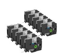PrecisGear Tape etichetta da 10 pcs 12mm 231 compatibile con i modelli di stampante per etichette per la stampante TZE-231 TZE-431 TZE-131 TZE-631 H110 D210 231(10PK Mixed Colors)