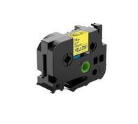 PrecisGear Tasco con etichetta di colori misti 18mm x 8m laminato bianco compatibile con per PTE550W PTD600 PTP710BT(20pk Black on Yellow)