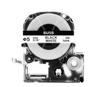 PrecisGear Tubi termorestringenti serie SU da 3,5-11 mm compatibili con le stampanti LK-4WBA5/LK-4YBA5 LW-300/400(5mm White)