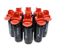 Precision 8 borracce igieniche e porta ovali, 8 bottiglie da 1 l, senza BPA, per sport di squadra, beccucci a flusso rapido senza contatto, lavabili in lavastoviglie, calcio, rugby, hockey, colore