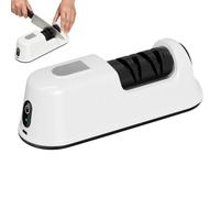 Precision Cutter Sharpener - ABS, Automatic Rechargeable Grinder, 3 Stage Sharpening System | Cordless Kitchen Tool, Serrated Blade Sharpener For Commercial Restaurant, Home Chef, Family, Beginner Use