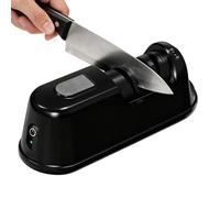 Precision Cutter Sharpener - ABS, Automatic Rechargeable Grinder, 3 Stage Sharpening System | Cordless Kitchen Tool, Serrated Blade Sharpener For Commercial Restaurant, Home Chef, Family, Beginner Use