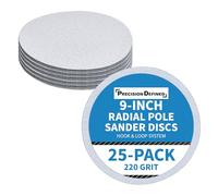 Precision Defined Carta Abrasiva Per Levigatrice 220 Grana, Dischi Abrasivi Con Velcro, Vetrata Per Levigatrice, Disco Carta, Carta Vetro Per Pareti E Cartongesso, 25 Pezzi