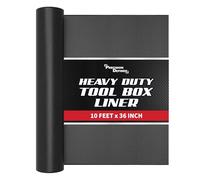 Precision Defined Rivestimento Cassetti Attrezzi e Banco da Lavoro (91 cm x 3 m), Nero - Tappetino Gomma Antiscivolo per Carrello da Lavoro e Cassetta Attrezzi - Tappetino per Cassetti Officina