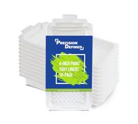 Precision Defined Vaschetta per Rullo Pittura da 10 cm, Compatibile con Vaschette da Rullo per Pittura di 10 cm, Vaschette Plastica Usa e Getta per Vernice, Ricambi per Vaschette PD (10 Pezzi)