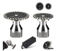 Precision Diamond Carving Wheel (40mm/50mm), High-Density Diamond Blade for Angle Grinder, Wet & Dry Use Metal Cutting Saw with Removable Flange, for Granite, Marble, Ceramic (1.18"+1.97")