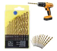 Precision Drill Bits Set, Twist Wood Drilling Tools, 1.5-6.5mm Drills Bit with Multi Size, Hardened Steel Alloy Drill Bits, Spiral Twist Design Kit, for Carpenter Workshop Use