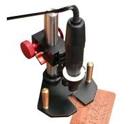 Precision Drill Guide, Portable Drill Press, Adjustable Rack System with Statable Vertical Control, Heavy Duty Metal Support Frame Tool, Accurate Positioning Drills Stand Design, Desktop Workshop Use