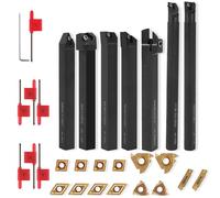 Precision Engineering 21pz Kit di utensili per tornio con inserti e chiavi