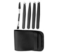 Precision Eyebrow Tweezers, 5 pezzi in acciaio Tweezers, Professional Grooming Kit, Durable Slanted & Pointed Trimmer, Salon Accessory with Modern Style, Brow Tool for Travel & Home
