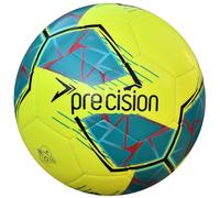Precision - Pallone da allenamento FUSION FIFA BASIC (taglia 3) (Giallo fluo/Tealhe/Ciano/Rosso)