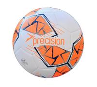 Precision Fusion Midi - Pallone da calcio ad alte prestazioni, resistente, in TPU cucito a macchina, foderato in EVA da 2 mm, leggero, 220 g, bianco, misura 2