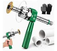Precision PVC Internal Pipe Cutter, Adjustable PVC Inside Pipe Cutting Tool for Drill-internal, Drill Attachment Set for Flush Cuts Tight Spaces Plumbing Repair with Diamond Cutting Wheel (Green)
