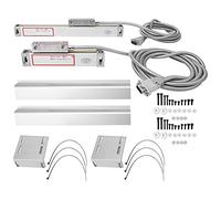 Precision Scala lineare Regola Regola in alluminio Strumento di misurazione ad alta precisione per la fresatura JCS900 2AE 3AE Display digitale 1 set 2pcs 300mm 450mm (Accendi 300 mm e 400 mm)