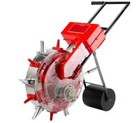 Precision Seed Sower & Fertilizer Applicator - Garden Push Seeder Planter for Corn Cotton Soybean Peanut, Hand-Push Roller Seeder(7 Mouths)