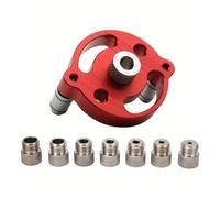 Precision Self-Centering Dowel Jig: The Ultimate Handheld Guide for Flawless 90° Straight Holes & Professional Wood Joints | Quick-Clamp Design for Cabinet & Panel (Red Set B)