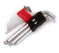 PRECISION-STEEL Set di 9 Chiavi Esagonali Angolate in da 1,5 a 10 mm - Strumento Professionale per Elettronica, Assemblaggio Automobilistico e Edilizia