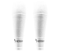 Precision Training Calzini sportivi per adulti, con maniche senza piedi, elasticizzati, supporto a compressione per calcio, rugby e hockey, colore bianco, bianco, 7-12