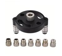 Precision Vertical Drilling Jig | Metal Woodworking Drill Guide & Hole Locator for DIY & Professional Wood Board Joinery (B Locator 8 Drills)