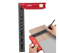 Precision Wood Ruler Gauge, Multifunctional Woodworking Marking Tool, Aluminum Alloy Carpenter Measuring Ruler, Adjustable Gauge for Marking and Measuring, Wood Tool with Sturdy Design