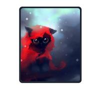 Precisione cucito e resistente Cat Cute Black Painting Crea il mio tappetino per il mouse Tappetino per il mouse impermeabile con base in gomma