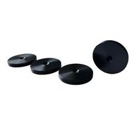 PrecisionGeek Cuscinetti per altoparlanti in alluminio anodizzato nero, con diametro di 40 mm, per soundbar HiFi da pavimento, confezione da 4