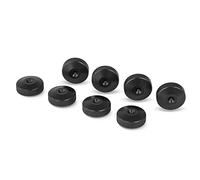 PrecisionGeek - Cuscinetti per punte per altoparlanti in alluminio NERO con finitura zigrinata, diametro 20 mm - Set da 8 pezzi