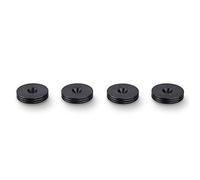 PrecisionGeek Cuscinetti smorzatori di vibrazioni per altoparlanti, diametro 20 mm, in acciaio ossidato, forma sottile con scanalature laterali decorative per supporto HiFi, armadi, soundbar - 4 pezzi