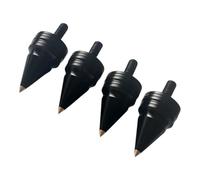 Precisiongeek - Grandi punte per altoparlanti in alluminio anodizzato nero M6 x 15 mm di lunghezza, cono 20 mm di diametro e 34 mm di lunghezza, estremità conica in ottone, per altoparlanti HiFi,