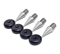 Precisiongeek M6 INOX Spike/Cono absorber per altoparlanti vite + alluminio anodizzato nero piedino - 4 pz