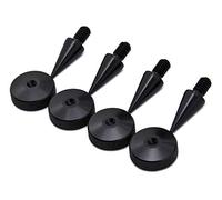 PrecisionGeek M8 alluminio anodizzato Nero Spike/Cono absorber per altoparlanti vite + piedino bordi zigrinati - 4 pz
