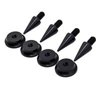 PrecisionGeek® Picchi per altoparlanti compatti M6 da 10 mm e cuscinetti - nero anodizzato - cuscinetti 20 mm 5 raggi