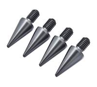 PrecisionGeek Piedini per altoparlanti M6, in alluminio, colore grigio, diametro 10 mm × cono 20 mm, piedini di isolamento Hi-Fi lavorati a CNC, set da 4