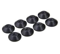 PrecisionGeek Set di 8 cuscinetti per altoparlanti Ø 20 mm x 6 mm, in alluminio anodizzato nero, ammortizzatore di vibrazione per altoparlanti HiFi, subwoofer, rack e soundbar